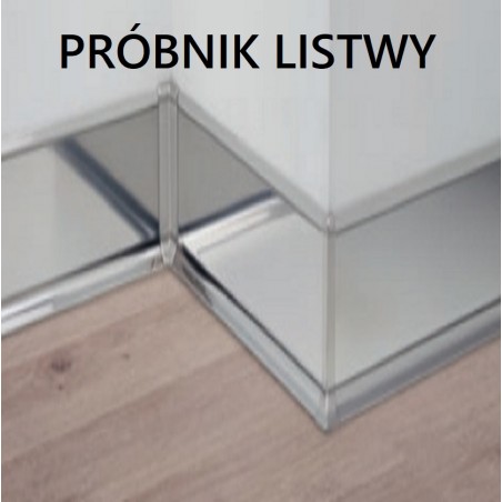 Próbnik - listwa przypodłogowa stal nierdzewna połysk 90/6SF metal line Profilpas - cokół H6, 15 cm