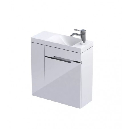 Oristo Zestaw szafka-umywalka 55 SILVER mini lewa OR33-ZD2D-55-1-L