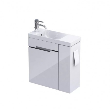 Oristo Zestaw szafka-umywalka 55 SILVER mini prawa OR33-ZD2D-55-1-P