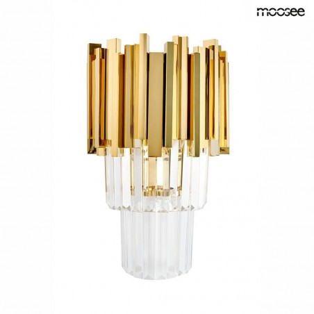 Moosee Lampa Ścienna Imperial Wall Gold   - Stal, Kryształ