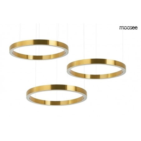 Lampa wisząca RING 60 + 60 + 60 złota na jednej podsufitce