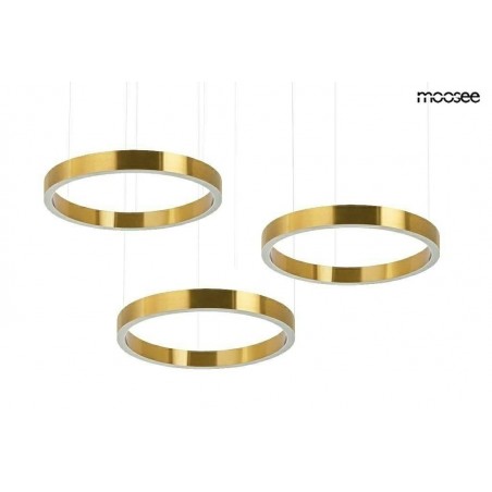 Lampa wisząca RING 40 + 40 + 40 złota na jednej podsufitce
