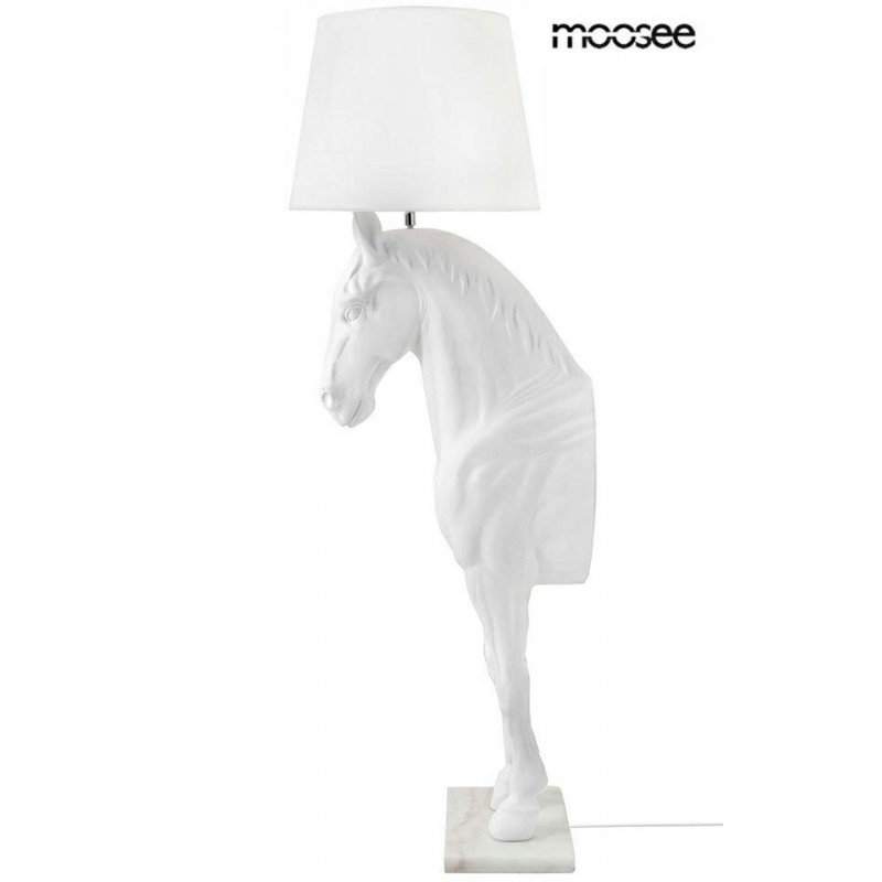 Lampa podłogowa KOŃ HORSE STAND M biała  - włókno szklane