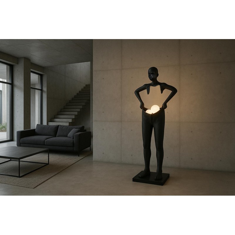 Moosee Lampa Podłogowa Human Houdini      Czarna