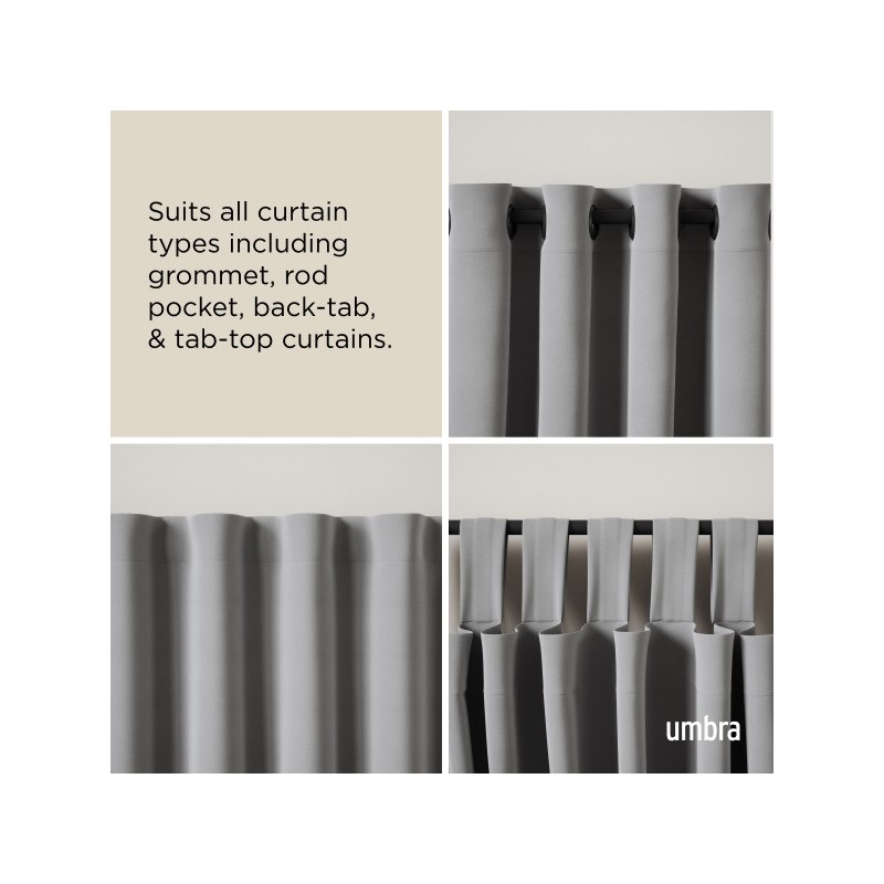 Umbra Karnisz Twilight Double 168 - 365   Cm Czarny Mat