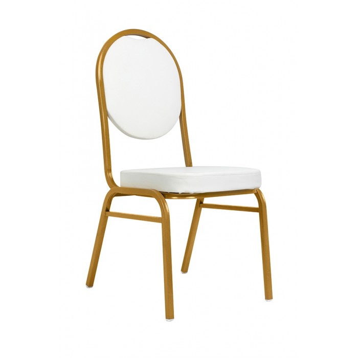 Krzesło Bankietowe / Konferencyjne        Hestia Białe / Złote
