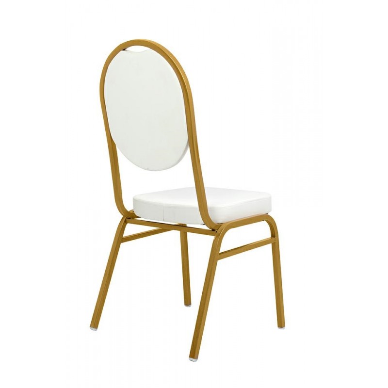 Krzesło Bankietowe / Konferencyjne        Hestia Białe / Złote