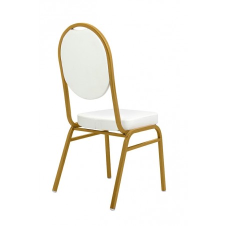 Krzesło Bankietowe / Konferencyjne        Hestia Białe / Złote