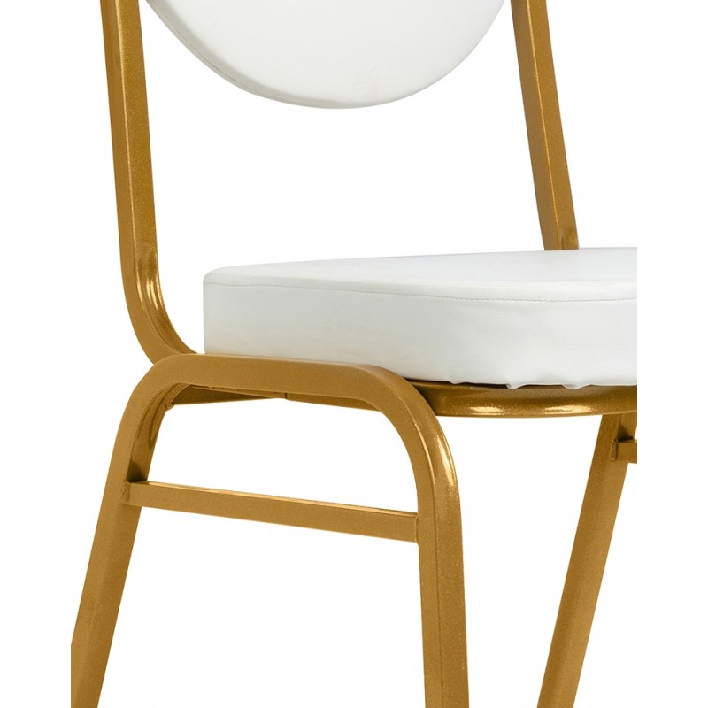 Krzesło Bankietowe / Konferencyjne        Hestia Białe / Złote