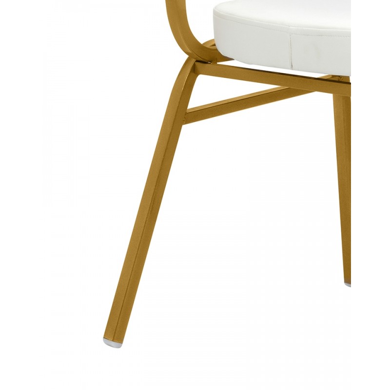 Krzesło Bankietowe / Konferencyjne        Hestia Białe / Złote