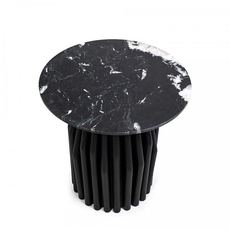 Mamaison Stolik Levante Czarny Marmur /   Drewno