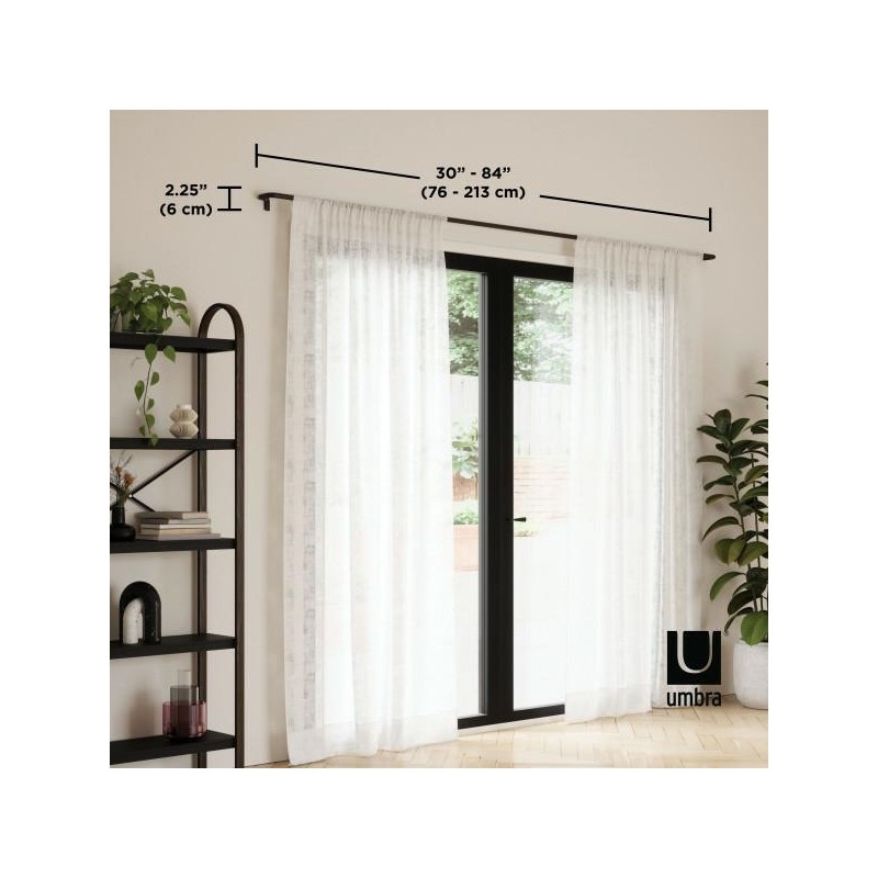 Umbra Karnisz Twilight 76 - 213 Cm        Czarny Mat