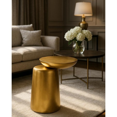 Mamaison Stolik Elias Złoty / Drewno