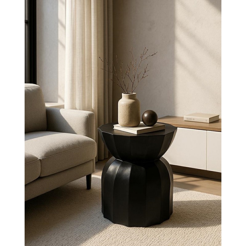 Mamaison Stolik Rolling Czarny / Drewno