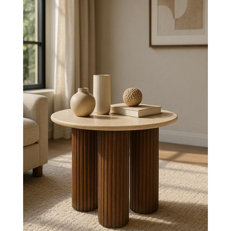 Mamaison Stolik Ragno Marmur / Drewno