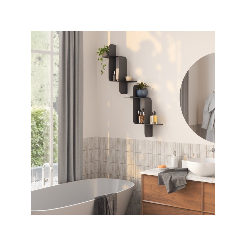 Umbra Zestaw 2 Półek Ściennych Montage    Czarny