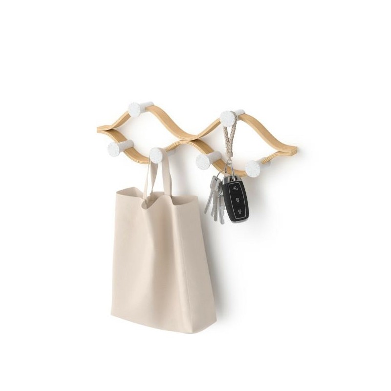 Umbra Wieszak Montage 6 Biały /           Naturalny