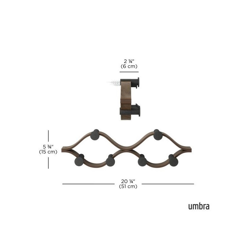 Umbra Wieszak Montage 6 Brązowy