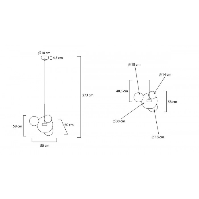 Moosee Lampa Wisząca Capri 4 Złota - 60   Led,...