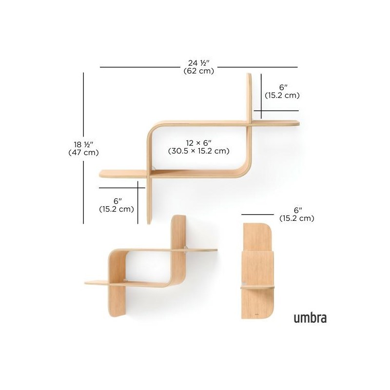 Umbra Półka Ścienna Montage Brązowa