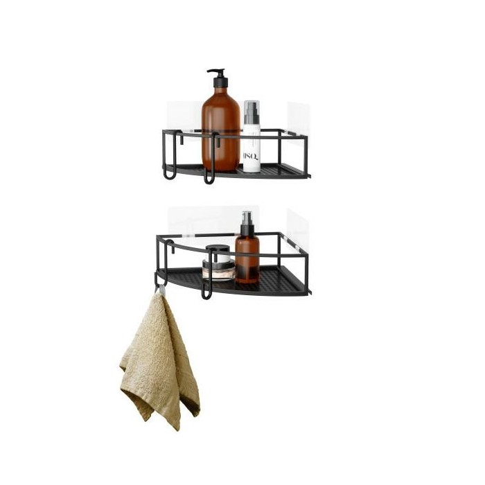 Umbra Zestaw 2 Półek Narożnych Cubiko     Czarny