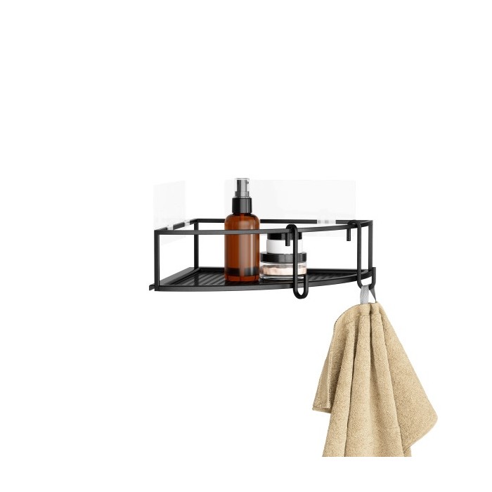 Umbra Zestaw 2 Półek Narożnych Cubiko     Czarny