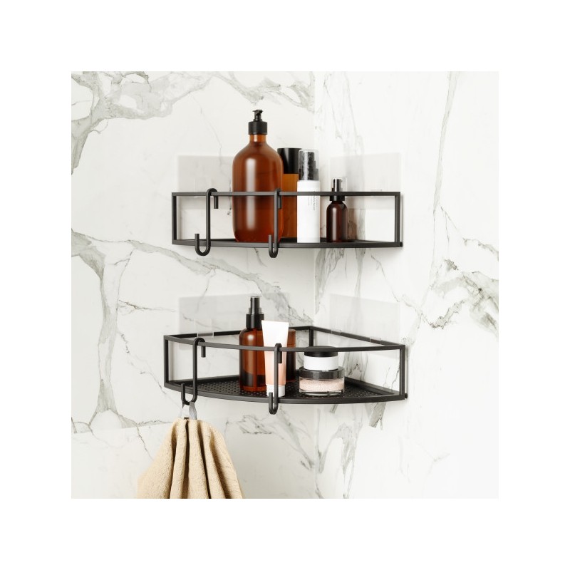 Umbra Zestaw 2 Półek Narożnych Cubiko     Czarny