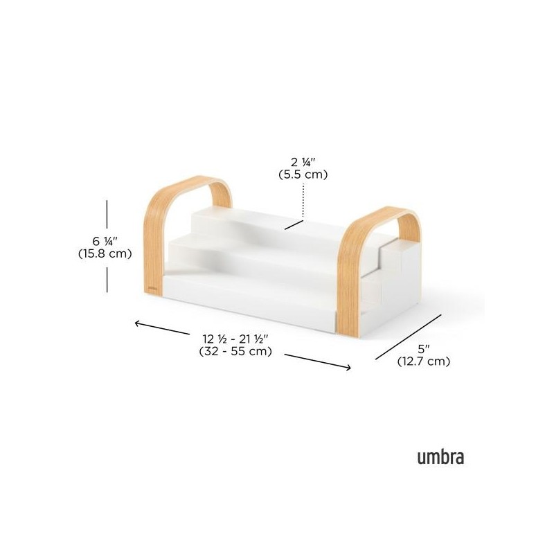Umbra Półka Na Przyprawy Bellwood Biała   / Jasnobrązowa