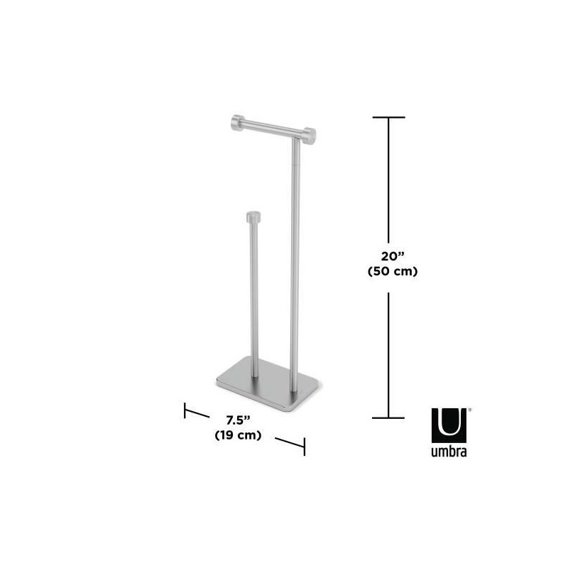 Umbra Stojak Na Papier Toaletowy Cappa    Srebrny