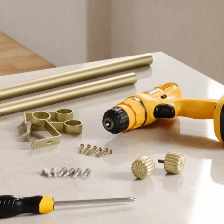 Umbra Karnisz Cleo 91 - 168 Cm Złoty