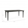 Mamaison Stół Jadalniany Laminar 200      Czarny / Drewno