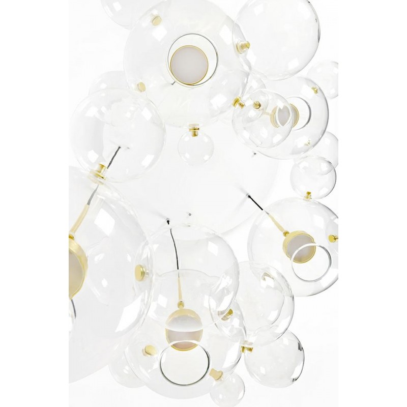 Moosee Lampa Wisząca Capri Disc 5 Złota   - 300 Led, Aluminium, Szkło