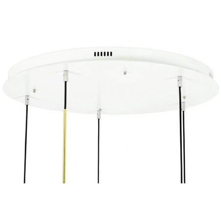 Moosee Lampa Wisząca Capri Disc 5 Złota   - 300 Led, Aluminium, Szkło