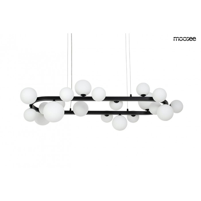 Moosee Lampa Wisząca Alure Oval 120       Czarna/mleczna