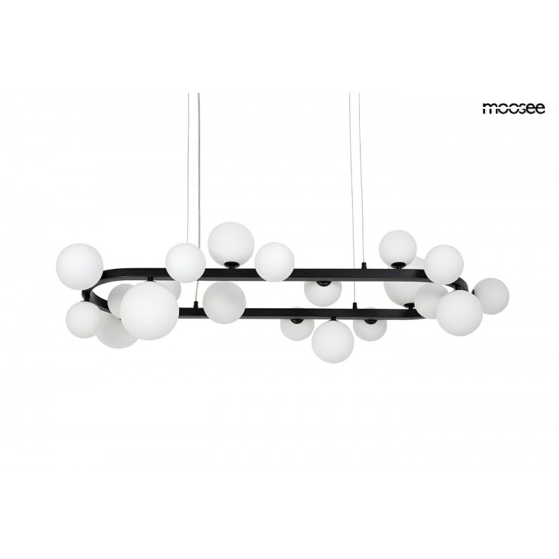 Moosee Lampa Wisząca Alure Oval 120       Czarna/mleczna
