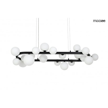 Moosee Lampa Wisząca Alure Oval 120       Czarna/mleczna