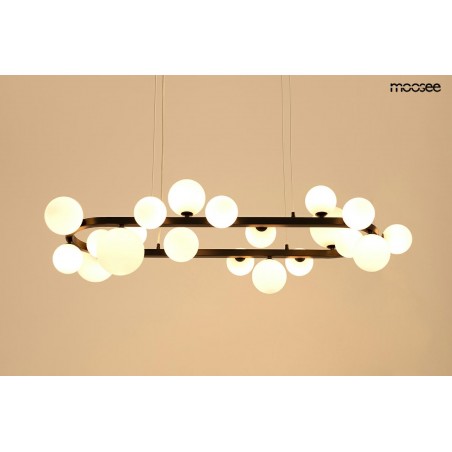 Moosee Lampa Wisząca Alure Oval 120       Czarna/mleczna