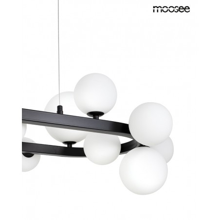 Moosee Lampa Wisząca Alure Oval 120       Czarna/mleczna