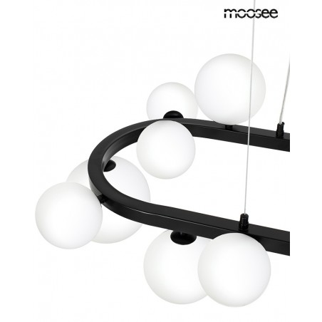 Moosee Lampa Wisząca Alure Oval 120       Czarna/mleczna