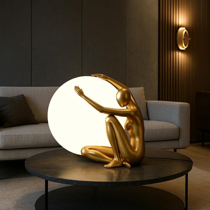 MOOSEE lampa podłogowa UOMO 50 złota