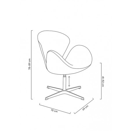 Fotel Swan Premium Regulowany Czerwony