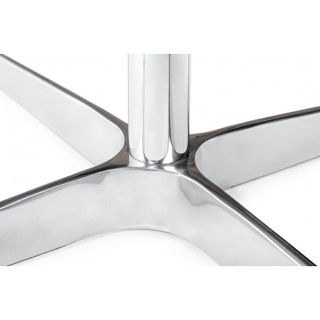 Fotel Swan Wool Premium Czerwony -  Wełna, Podstawa Stal