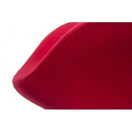 Fotel Swan Wool Premium Czerwony -  Wełna, Podstawa Stal