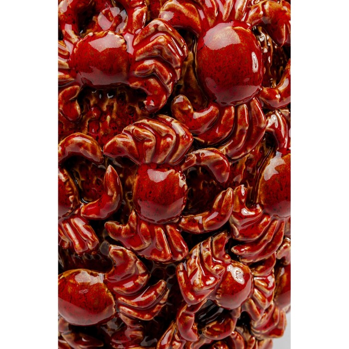 Kare Wazon Dekoracyjny Crabs 39 Cm        Czerwony