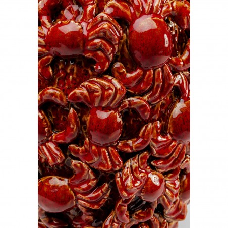 Kare Wazon Dekoracyjny Crabs 39 Cm        Czerwony