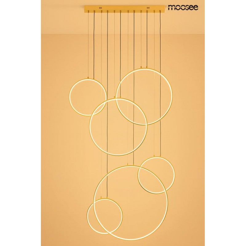 Moosee Lampa Wisząca Circulo Six Złota