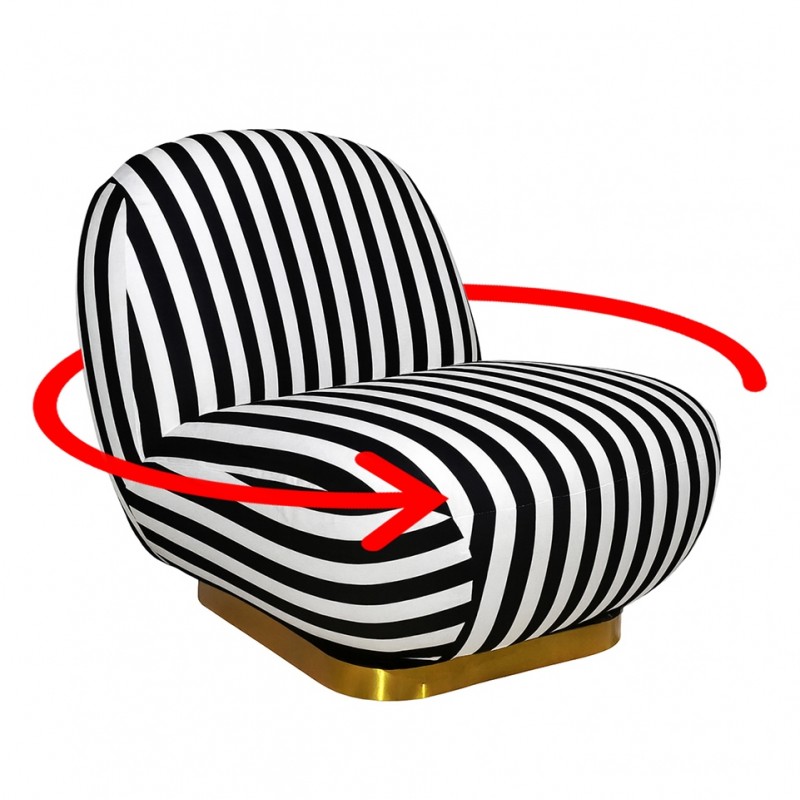 Mamaison Fotel Obrotowy Azure Biały /     Czarny