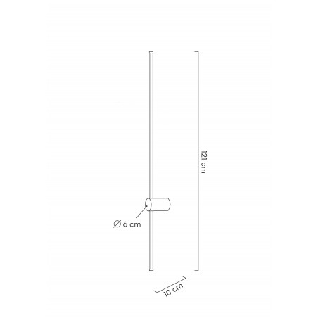 MOOSEE lampa ścienna OMBRE 120 złota