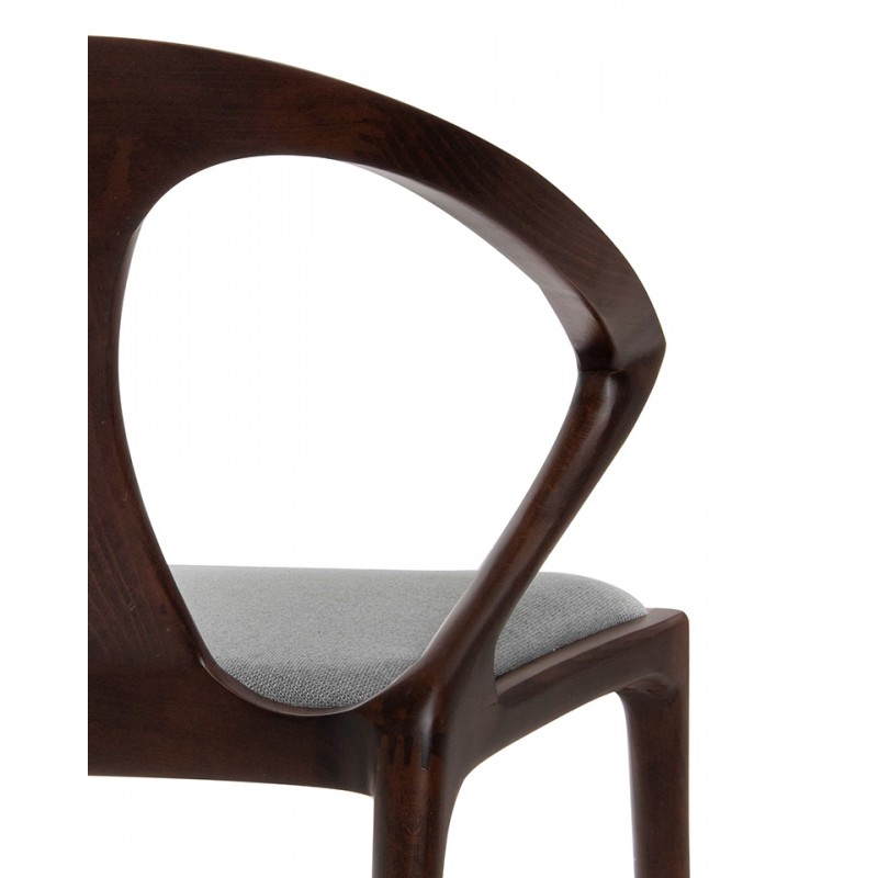 Krzesło INEZ orzech / szare