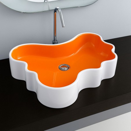 Umywalka Splash Disegno Ceramica 57x41 nablatowa Made in Italy